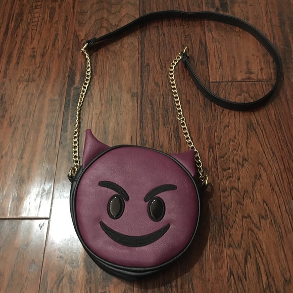 Olivia Miller Devil Emoji Crossbody Purse